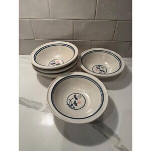 Vintage Pfaltzgraff Windsong Cereal Bowls, Set of 5